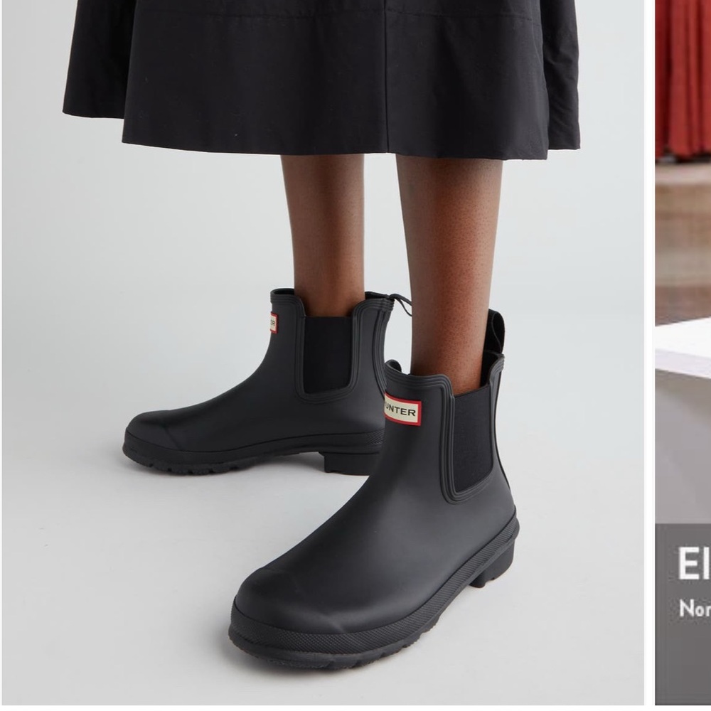 Hunter Chelsea original waterproof rain boots black sz 9 new